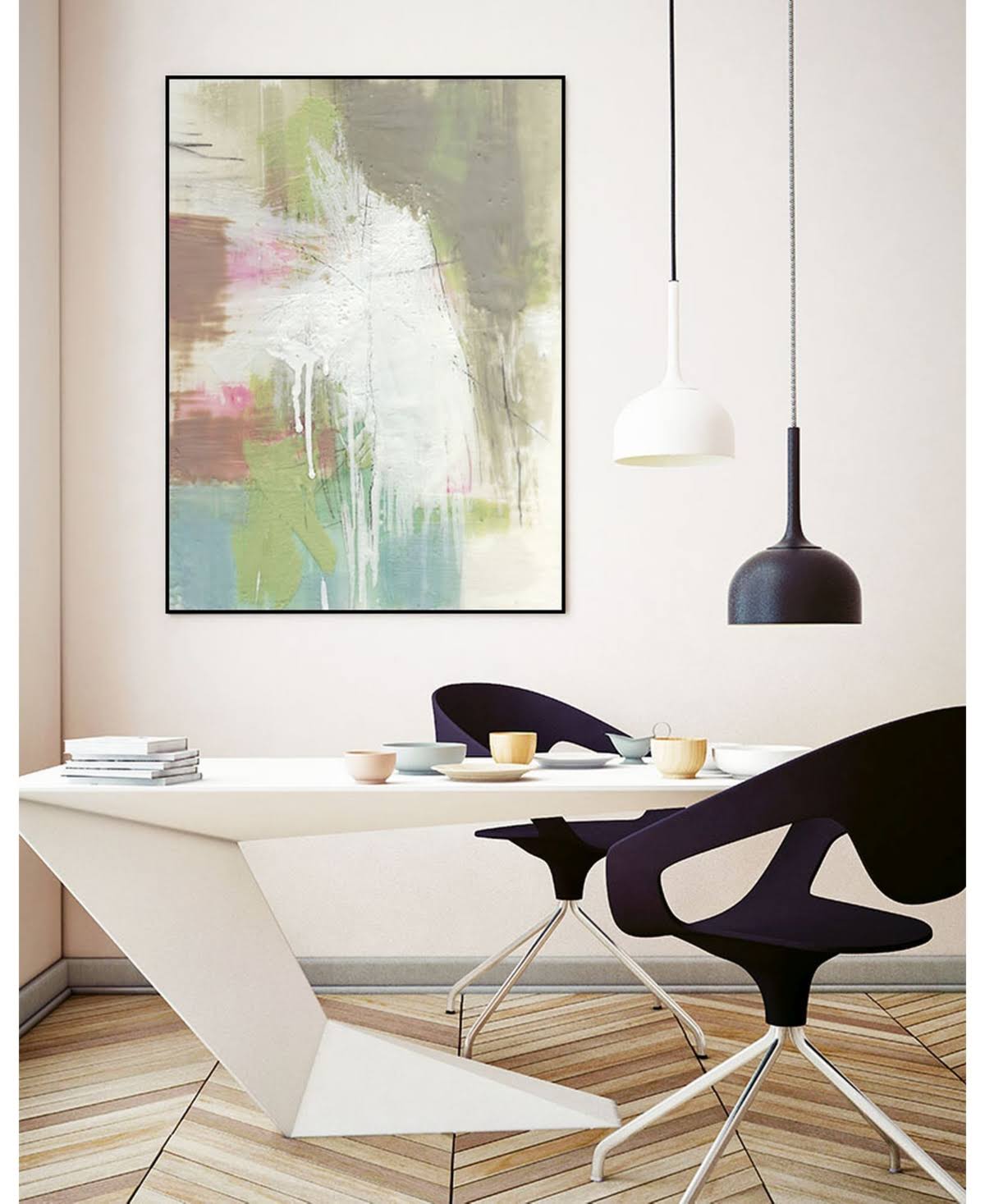 36x22 x 24x22 Framed Canvas Multi R9517