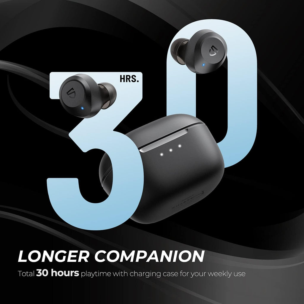 Hybrid Active Noise Cancelling Wireless Earbuds with Transparency Mode, Bluetooth 5.1, 30 Hours Playtime, USB-C Quick Charge E321