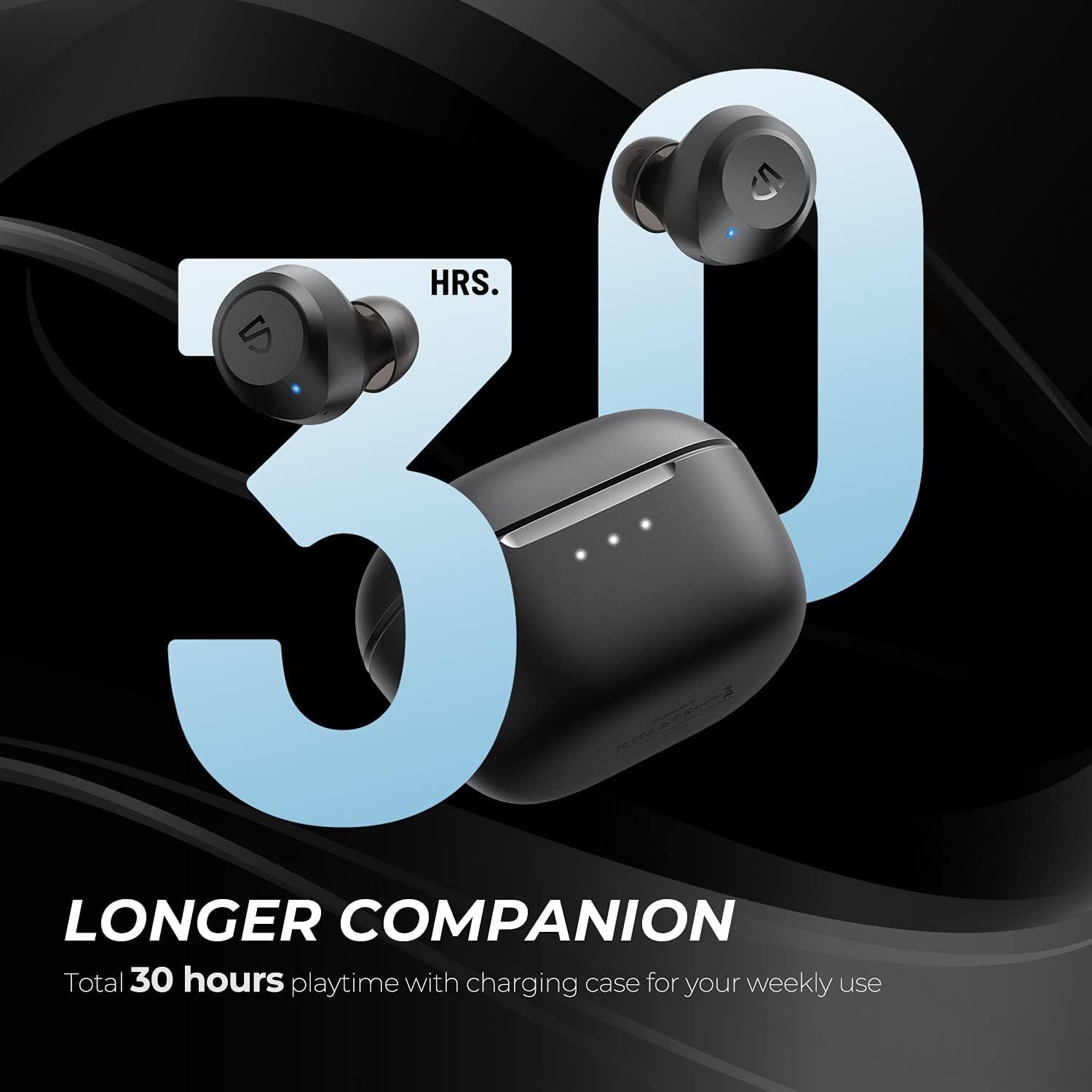 Hybrid Active Noise Cancelling Wireless Earbuds with Transparency Mode, Bluetooth 5.1, 30 Hours Playtime, USB-C Quick Charge E321