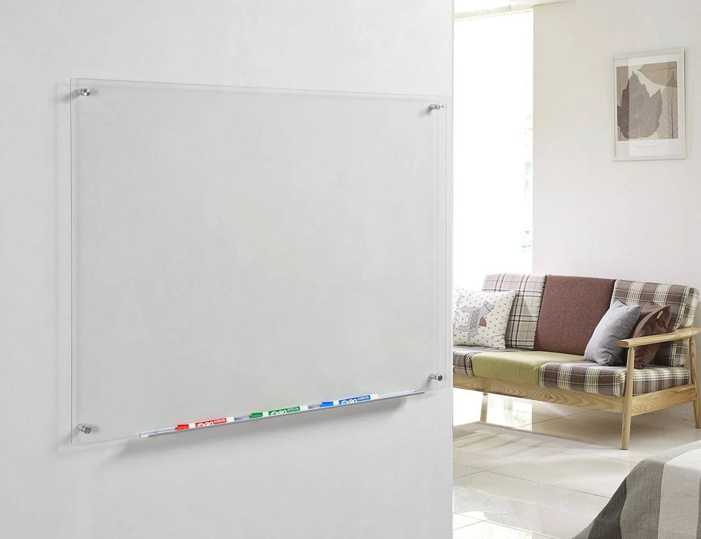 White Wall Mounted Glass Board Z6452