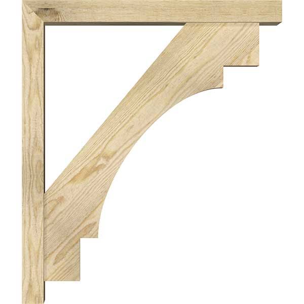 Rough Sawn Bracket with Offset Brace, Douglas Fir V8743