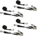 Stainless Steel Ratchet Strap Tie Down 1 Inch Wide 10 Foot Long Black 4 Pack Z995