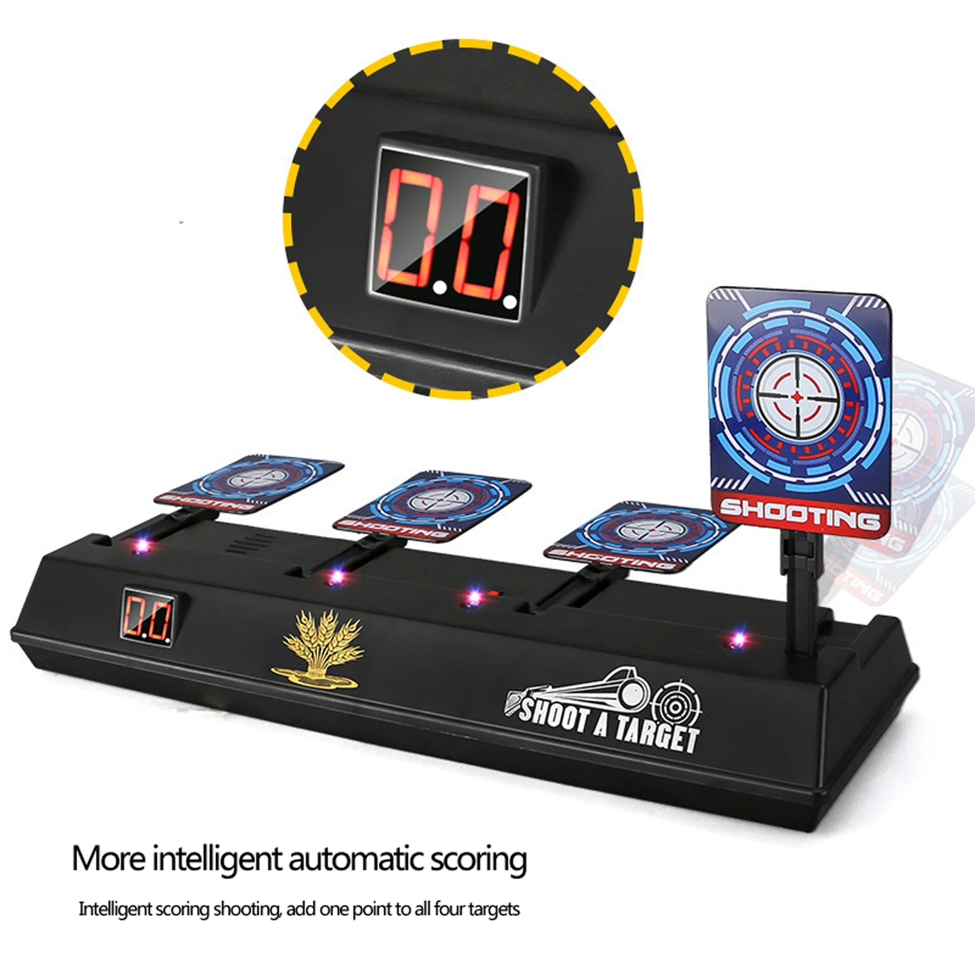 4 Targets LED Light Electronic Scoring Shooting Targets P10075