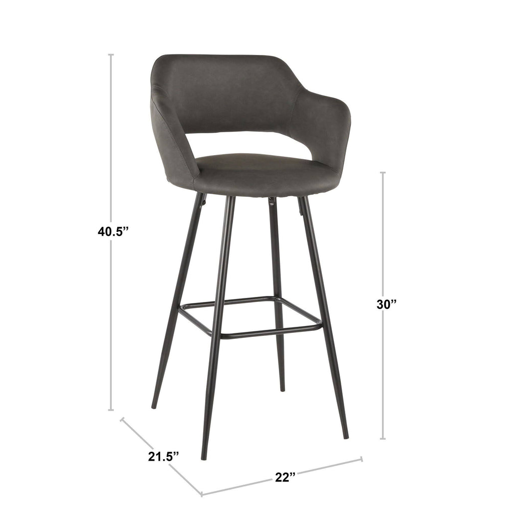 Grey/Black Barstool (Set of 2) Z25872