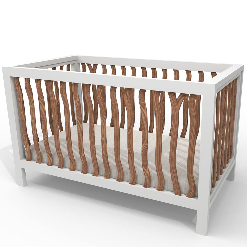Convertible Crib (Acacia/Snow) Z243