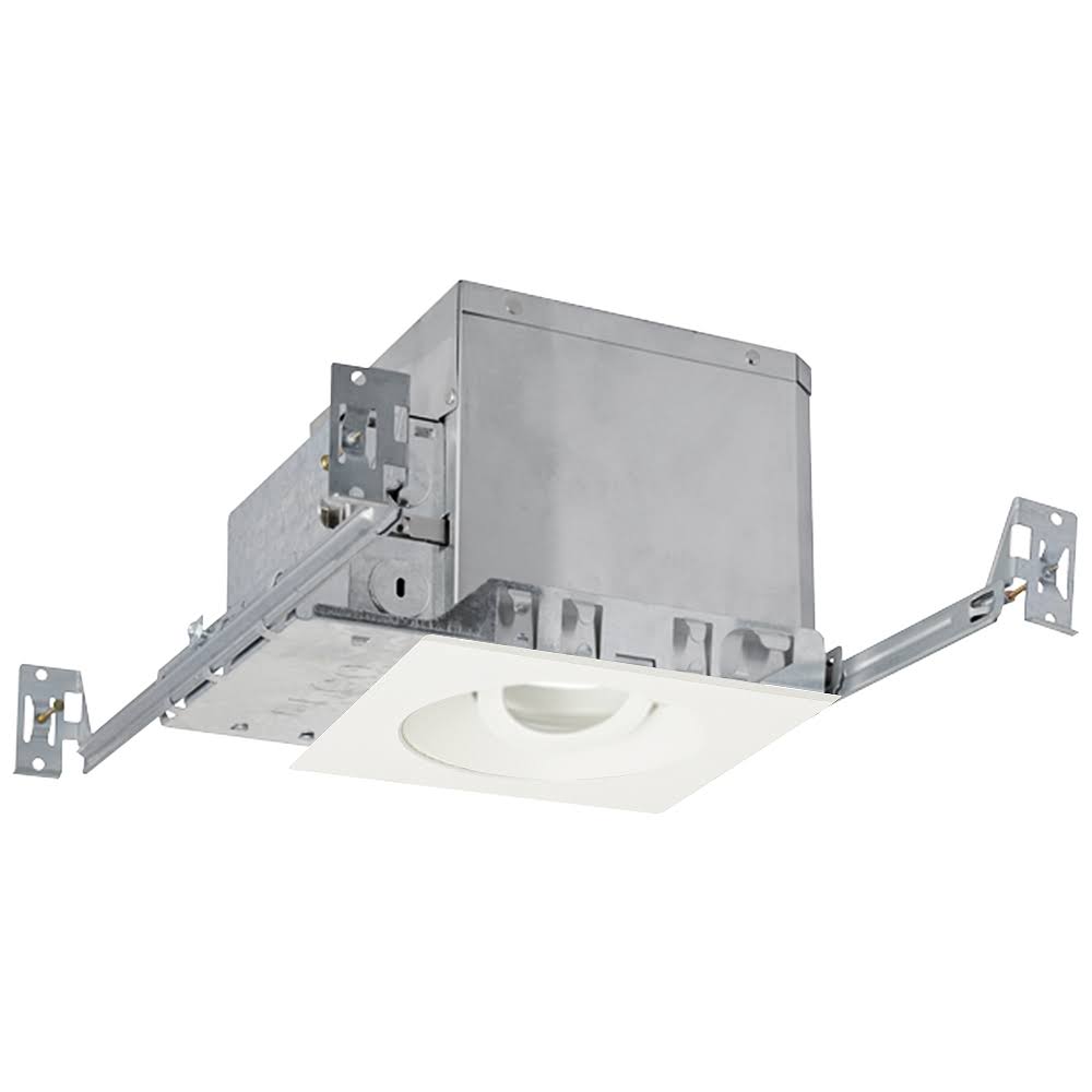 White 950 Lumen LED Adjustable Square Gimbal Recessed Kit E1454