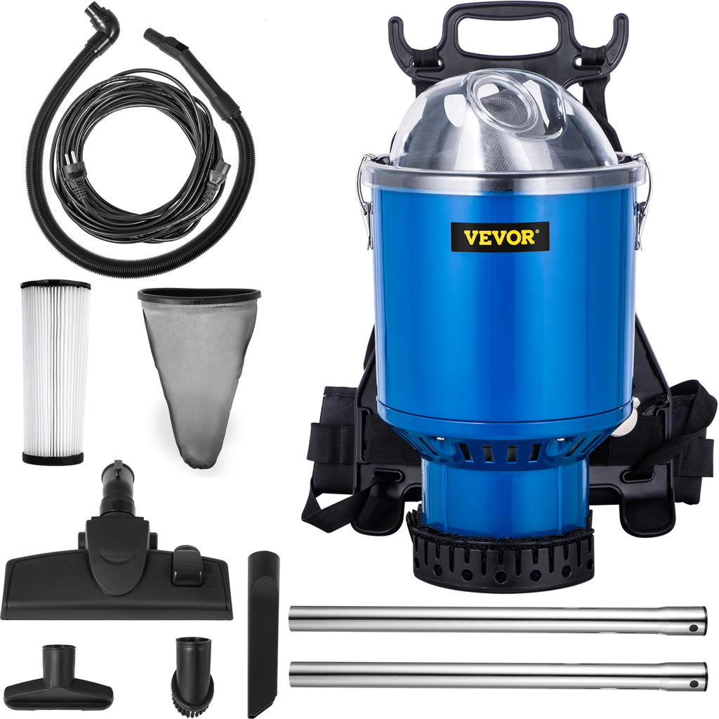 Commercial 5 in 1 HEPA Backpack Vacuum Cleaner with Telescoping Wand R408003