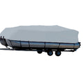 Grey Boat Cover for 22.5 Pontoons with Bimini Top Rails I438012