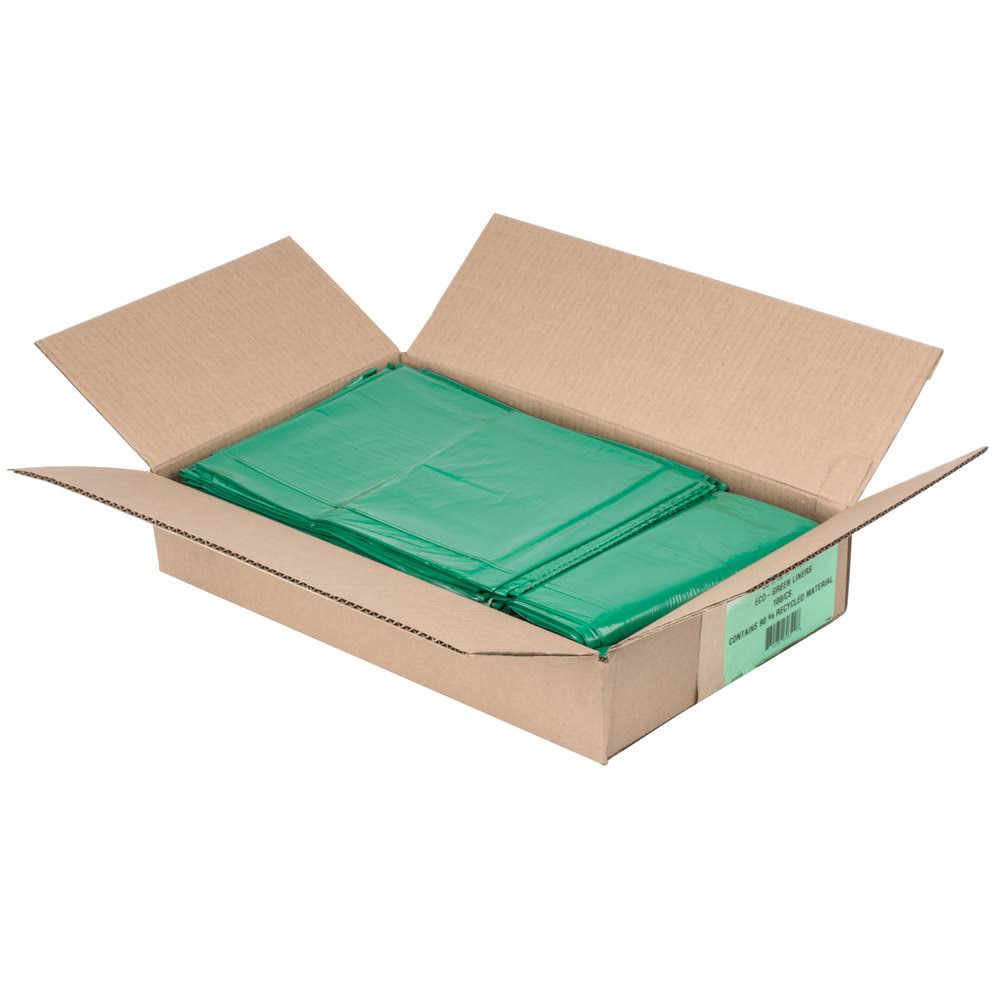 55 Gallon 1.25 Mil 38 inch x 58 inch Low Density Trash Can Liner - 100/Case H4416