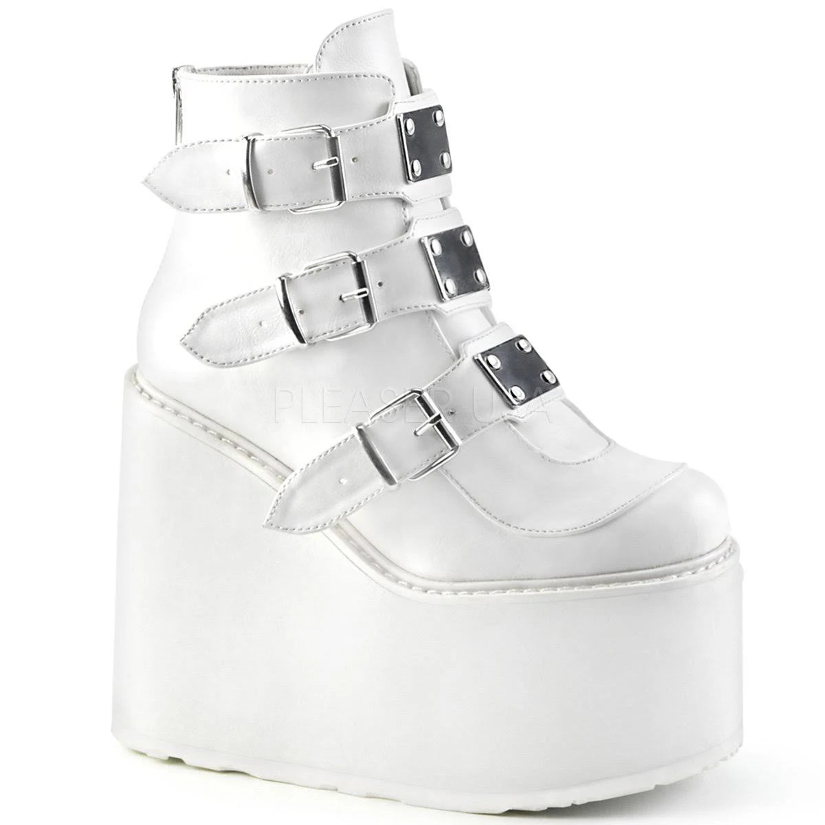 White Vegan Leather Swing-105 Shoes W30095