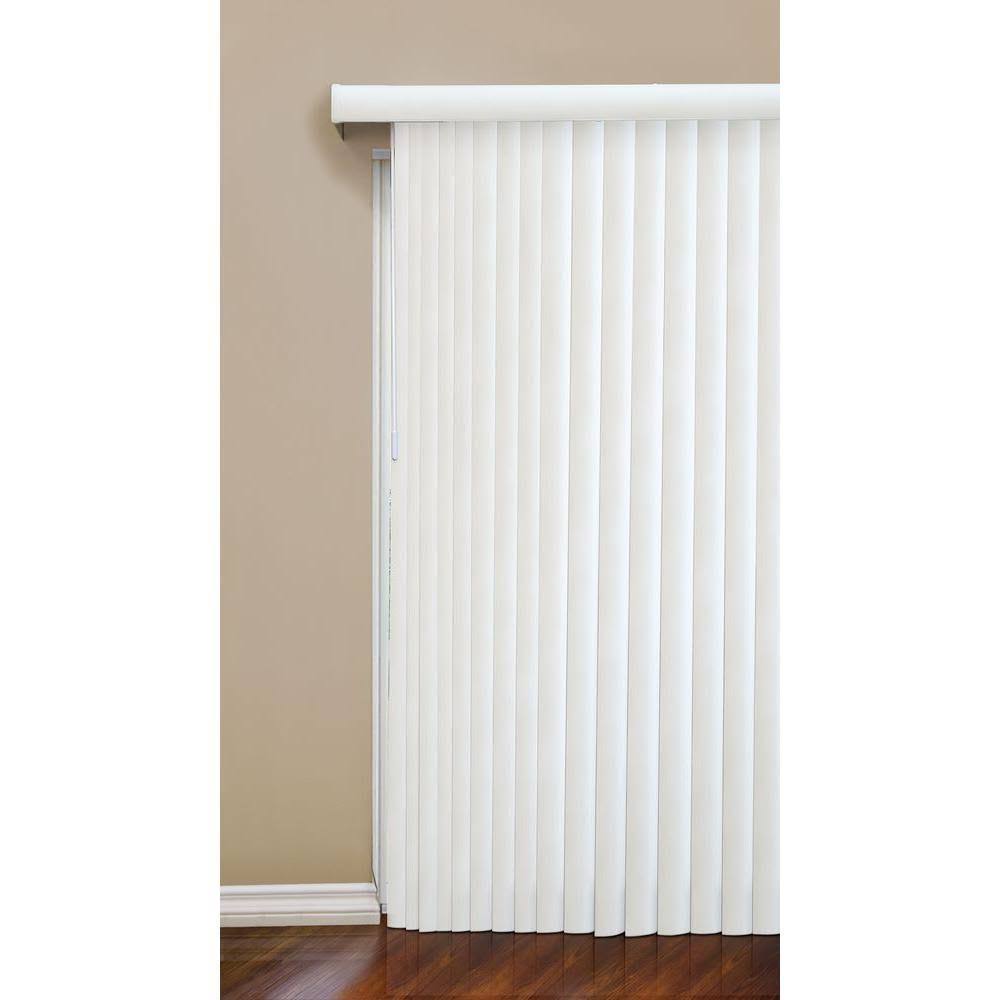3.5 in. Vertical Blind Faux Wood, 78 in. x 84 in., Ivory N989529