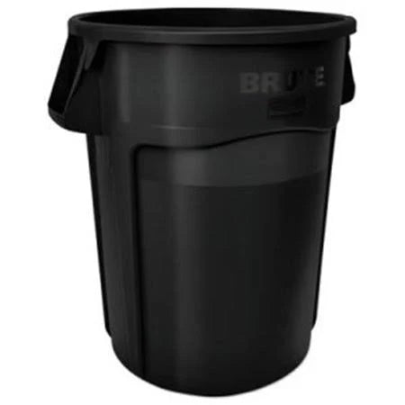 55 Gal Vented Round Brute Container Black V2428