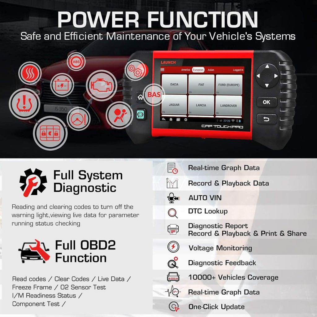 LAUNCH Scanner CRP Touch Pro Elite Full Systems Scan Tool E74730