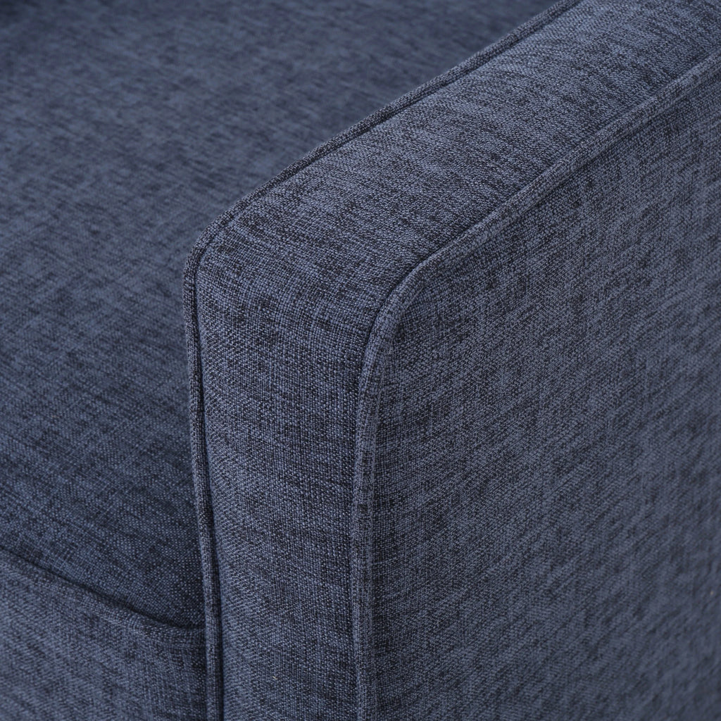 Dark Blue Fabric Button Tufted Recliner K703