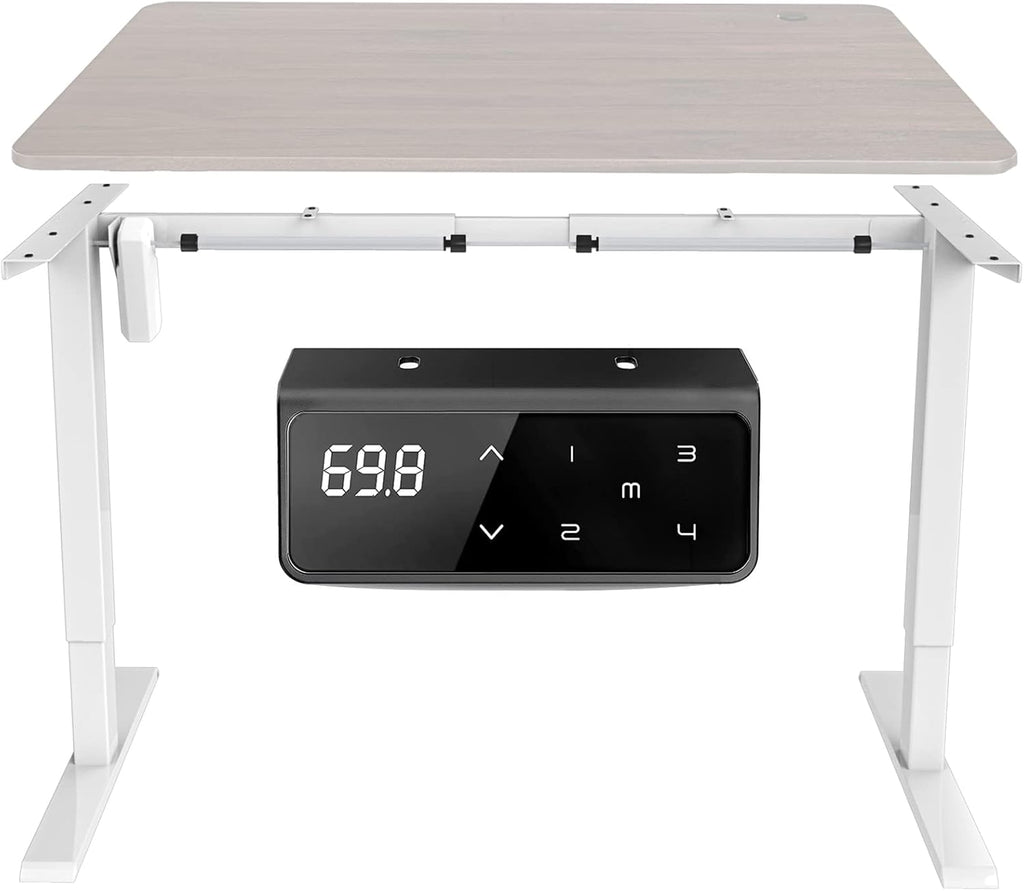 White Electric Standing Desk Frame with Dual Motor Adjustable Height K8349