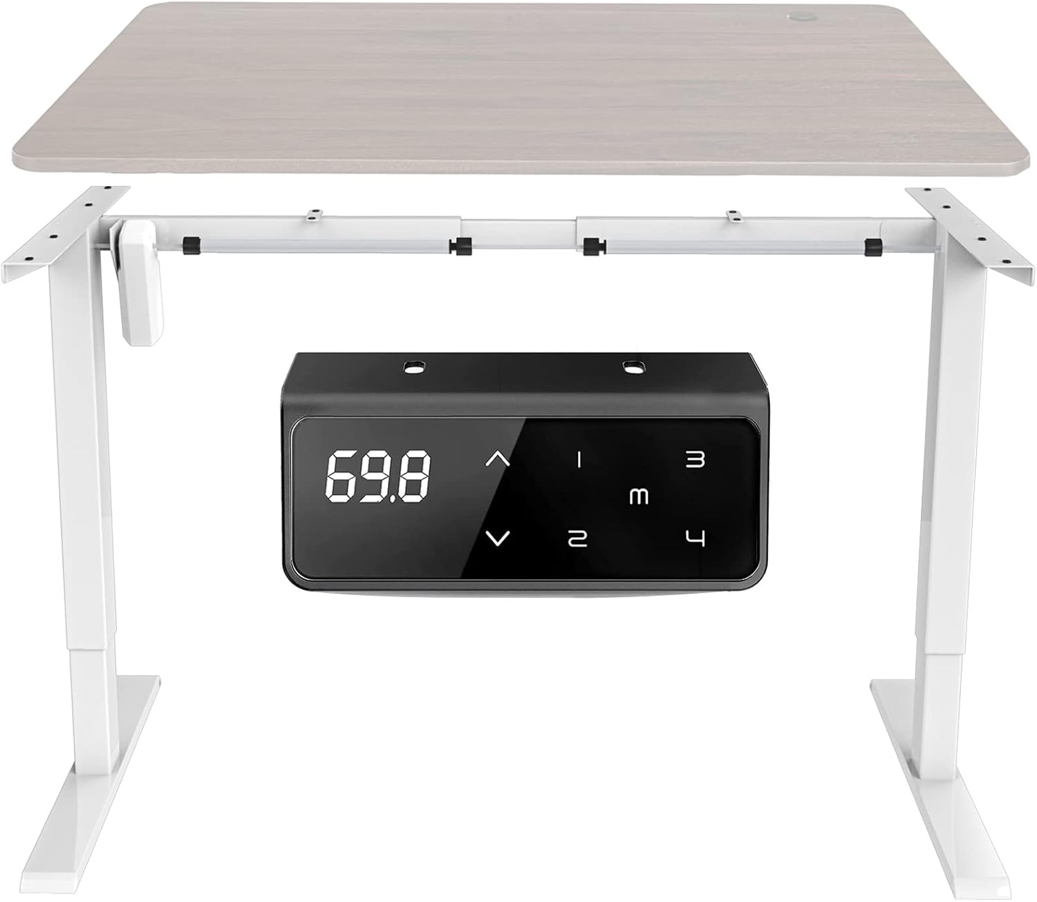White Electric Standing Desk Frame with Dual Motor Adjustable Height K8349