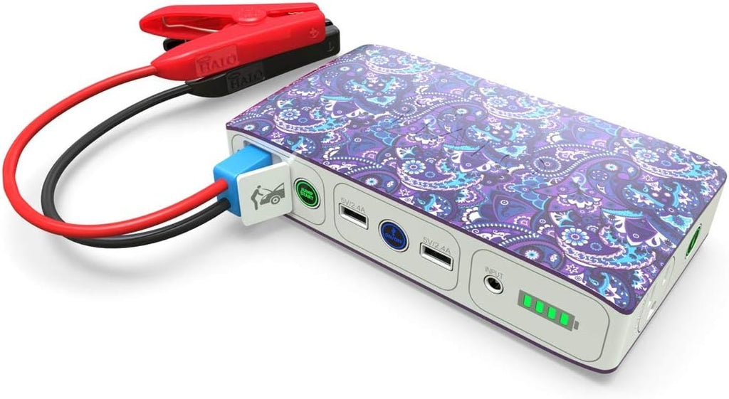 Grey Portable Phone Laptop Charger Car Jump Starter with AC Outlet, Pack of 2 E105