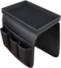 Grey Synthetic PU Leather Couch Remote Caddy with Detachable Tray B3748