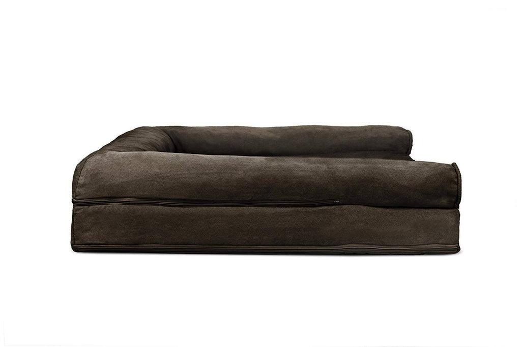 Orthopedic Ultra Plush Sofa-Style Pet Bed, Espresso, Jumbo V297