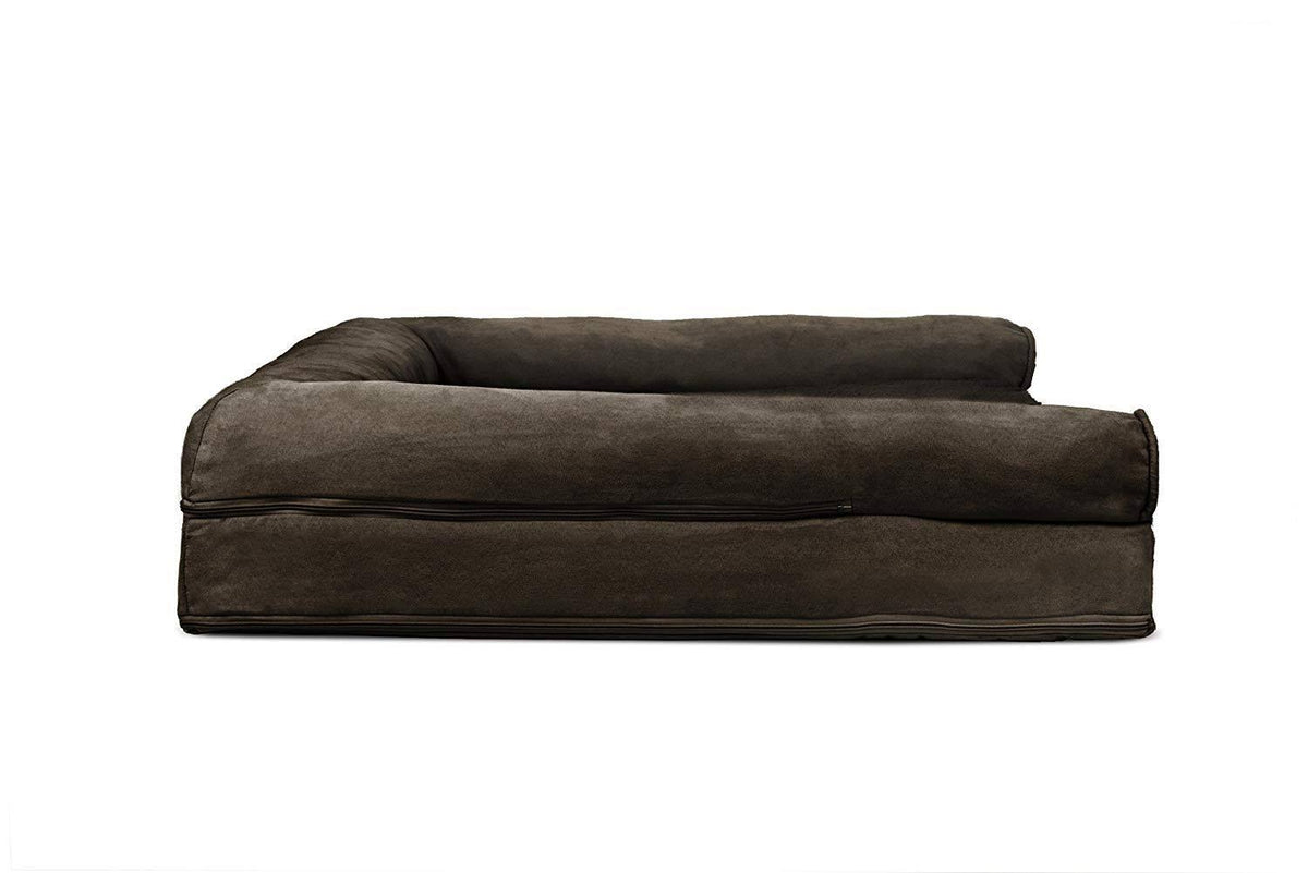 Orthopedic Ultra Plush Sofa-Style Pet Bed, Espresso, Jumbo V297