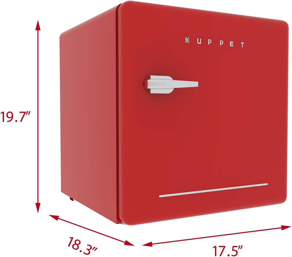 1.6 Cu.Ft Red Compact Refrigerator Single Door Mini Fridge with Freezer C622408