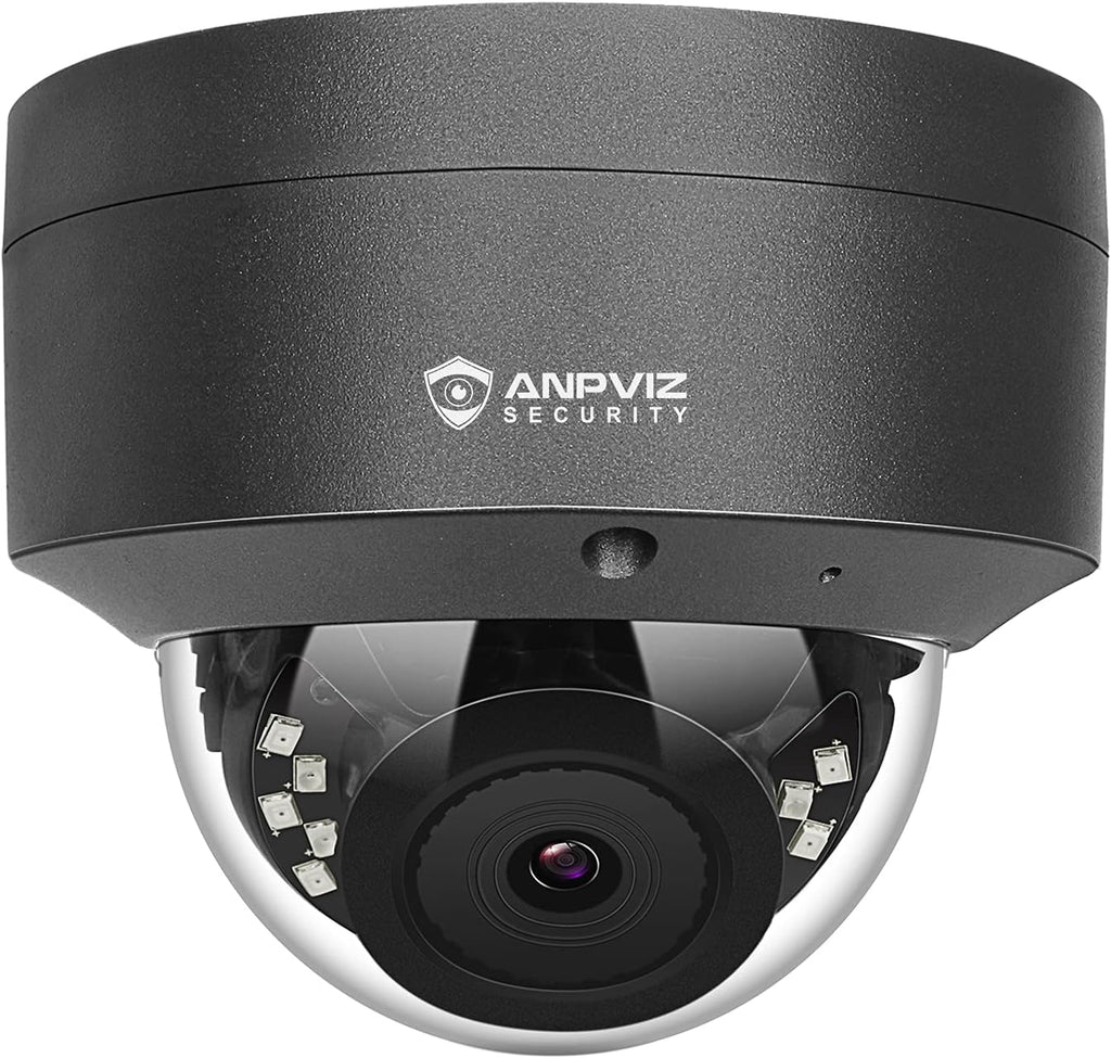 5MP PoE IP Dome Camera with Microphone Outdoor Night Vision 98ft Weatherproof IP66 Wide Angle 2.8mm W98255