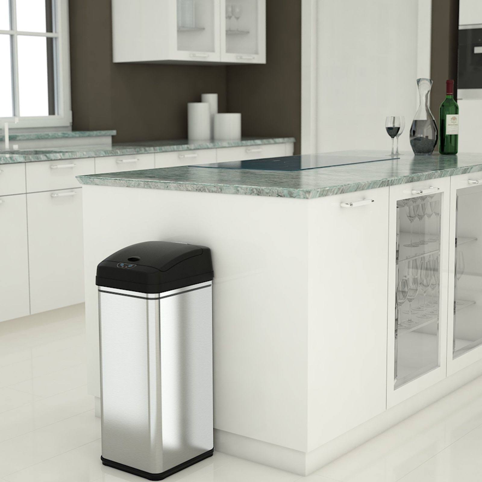13 Gallon Stainless Steel Automatic Trash Can X202