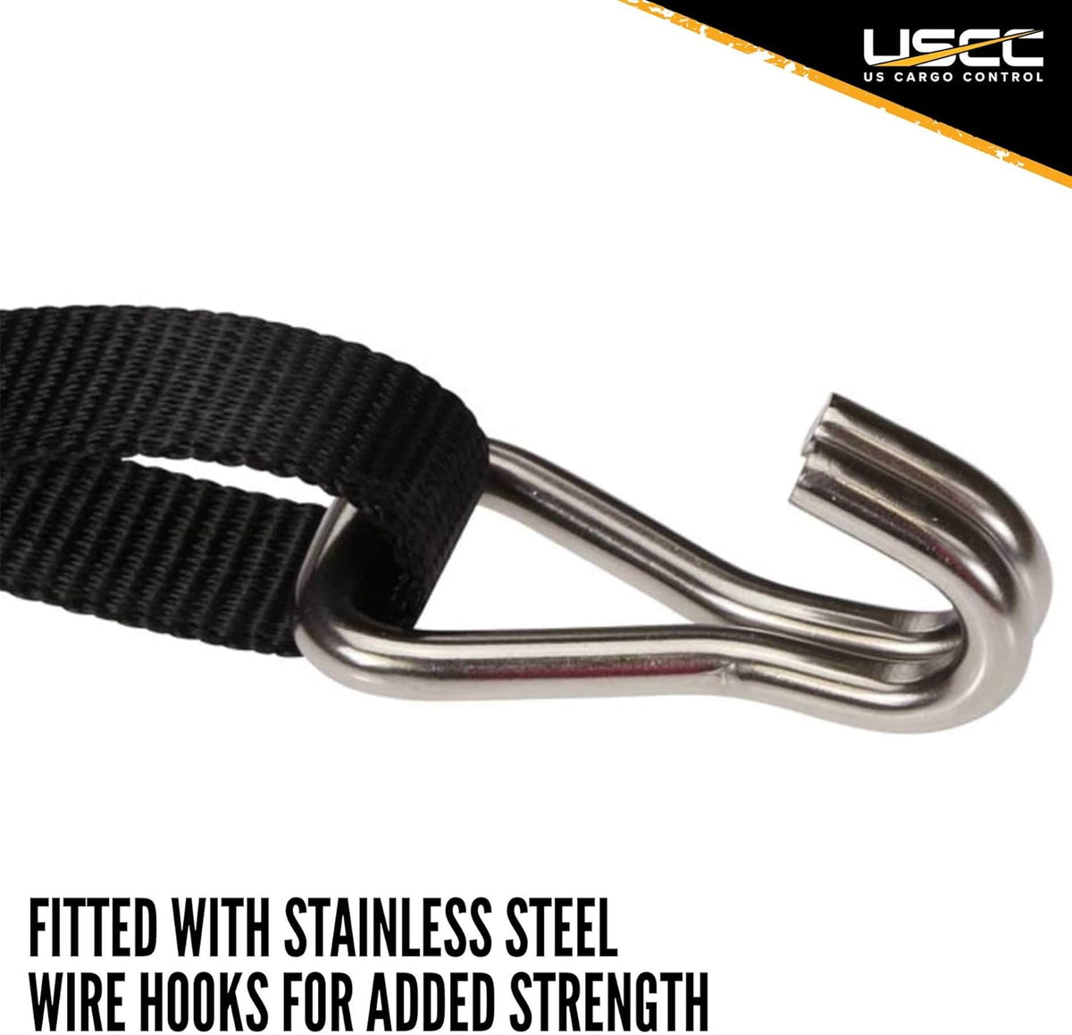 Stainless Steel Ratchet Strap Tie Down 1 Inch Wide 10 Foot Long Black 4 Pack Z995