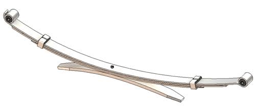 1998-2000 Toyota Tacoma 4x4 / Prerunner Rear Leaf Spring Driver Side, 4(3/1) Leaves U74313