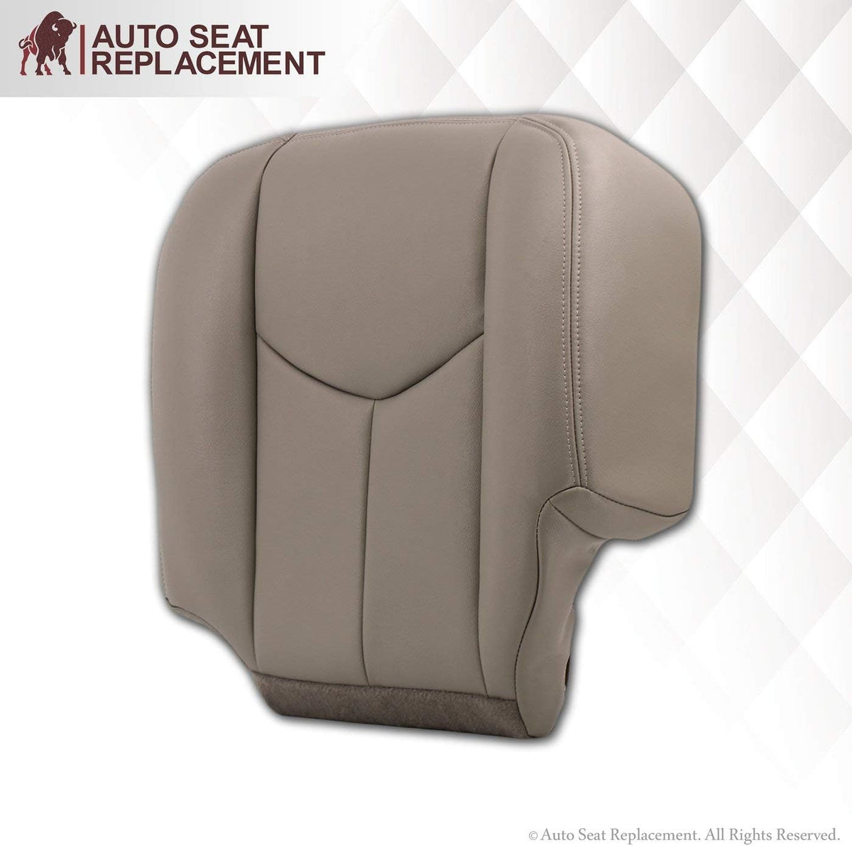 Passenger Synthetic Leather Seat Cover in Pewter Gray A590