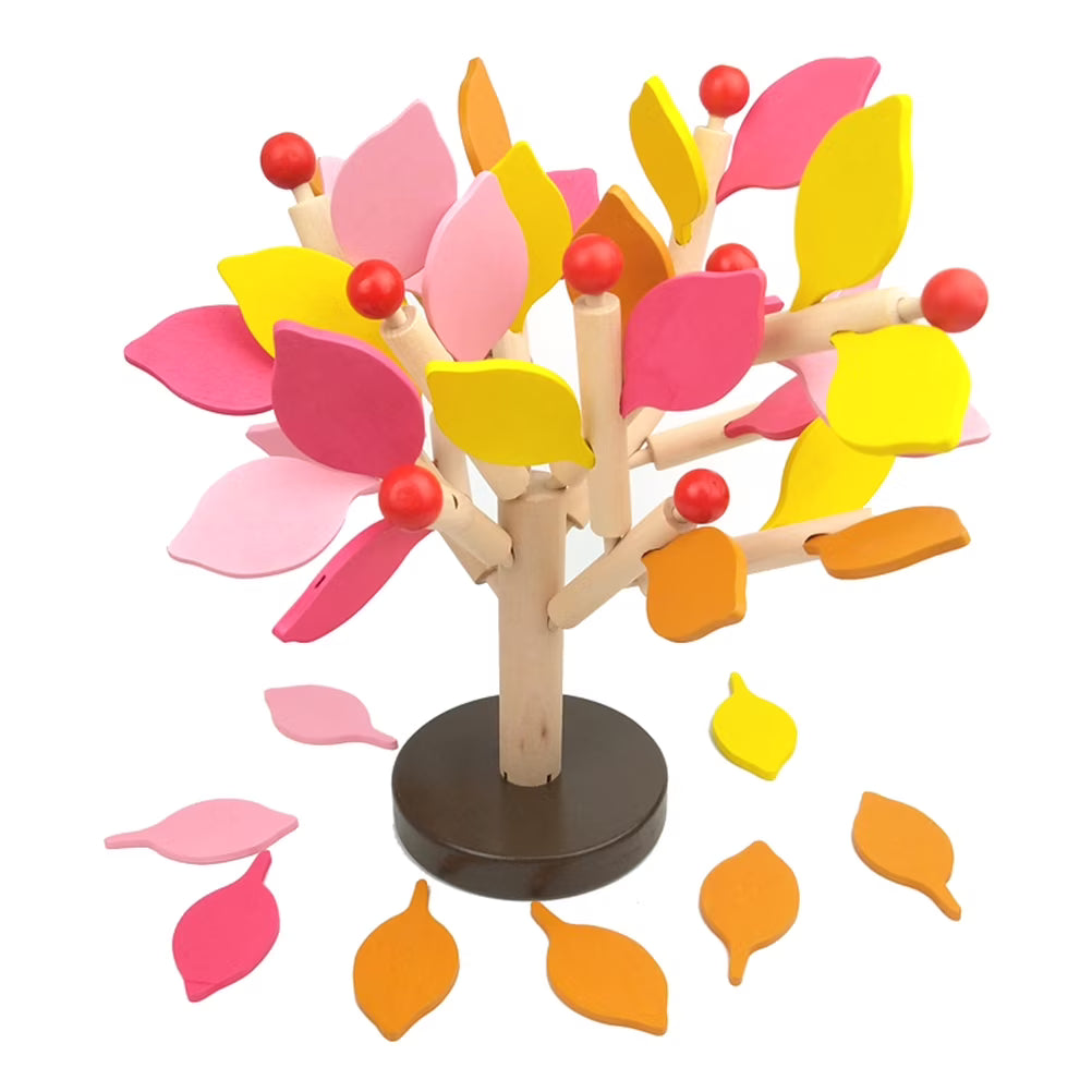 Creative Wooden Tree Building Blocks Toy (Yellow) S447