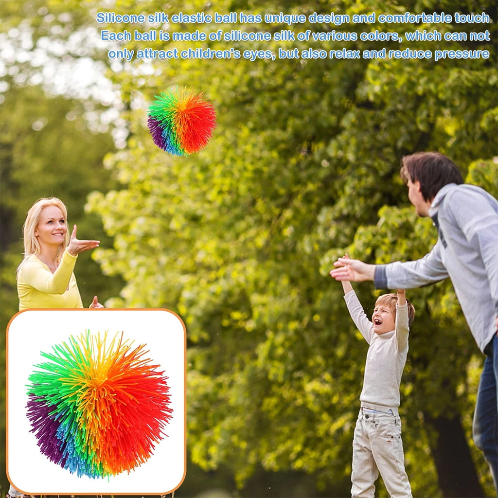 12pcs Silicone Rainbow Stress Balls Z455817