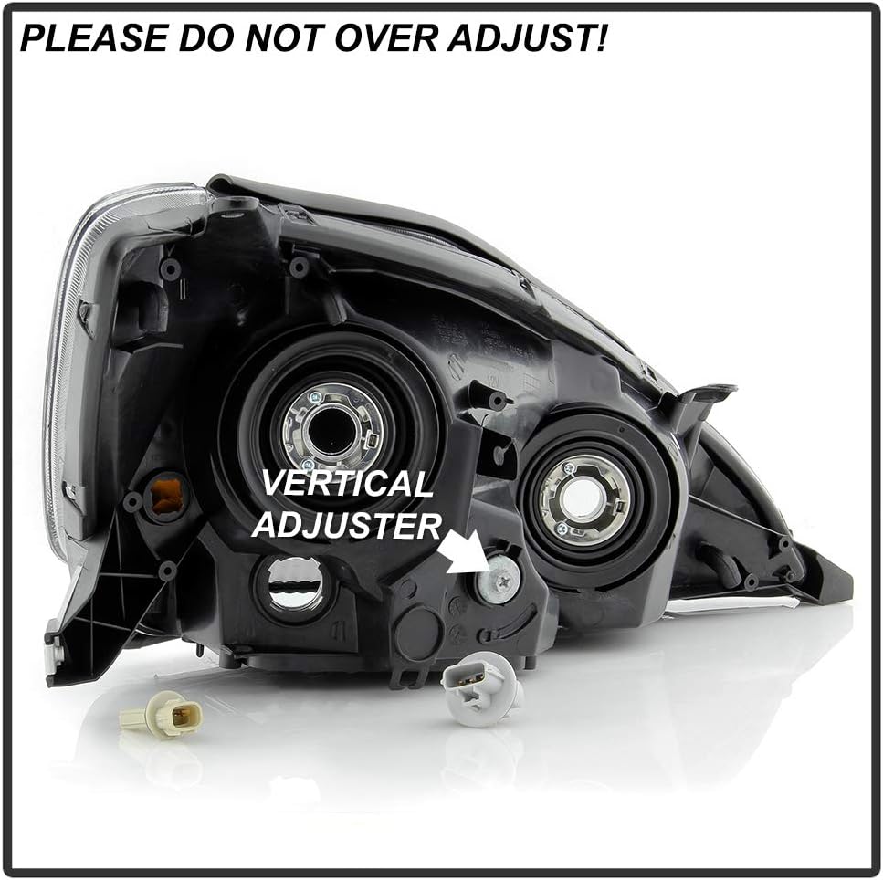 Black Housing Headlights Headlamps Assembly Y2659