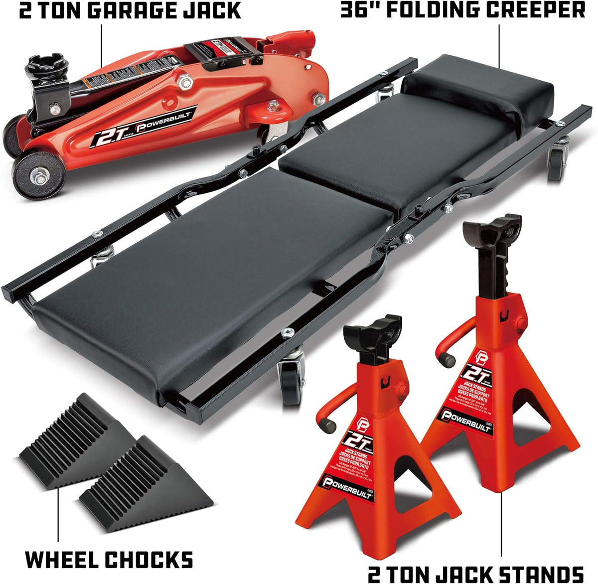 6 Piece Car Jack and Garage Creeper Service Set T8799