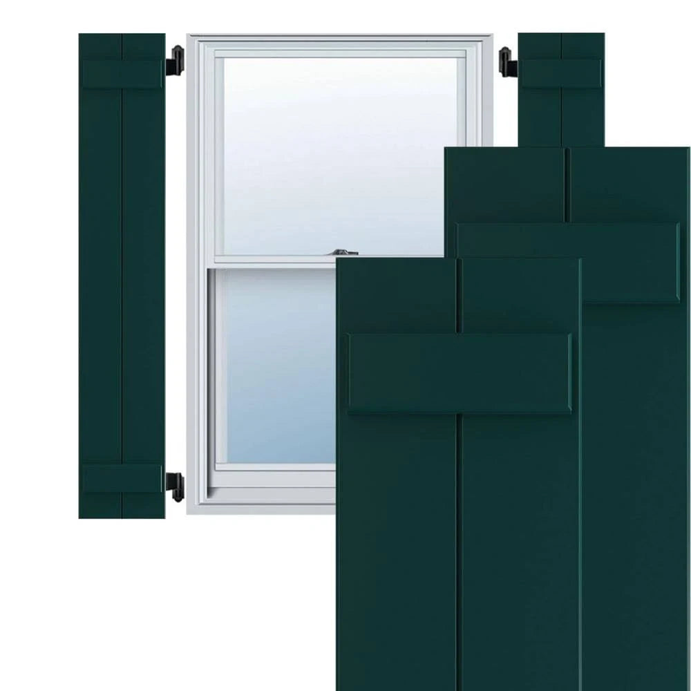 Black Composite Board-n-Batten Shutters (Per Pair) L77038