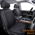 Black Faux Leather Seat Covers Full Set U157