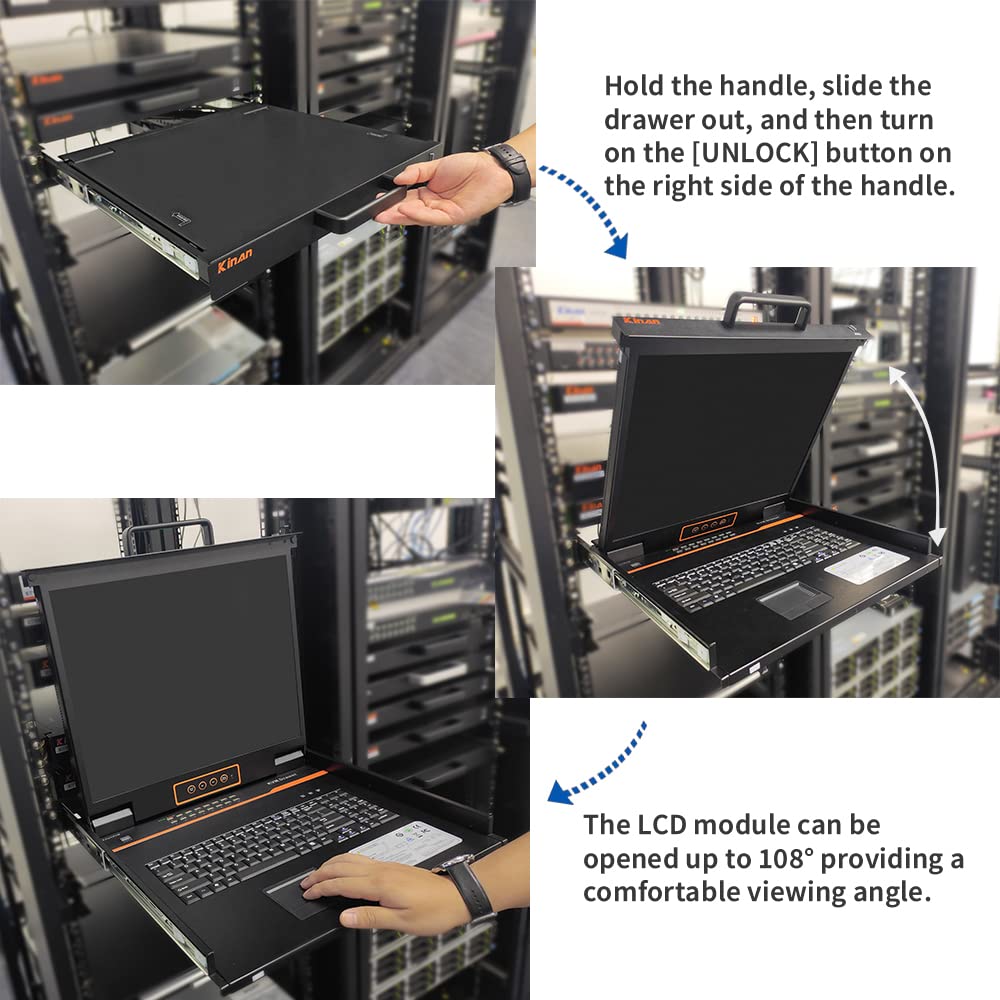 1U 19 LCD Rackmount KVM Console with VGA Input U785499