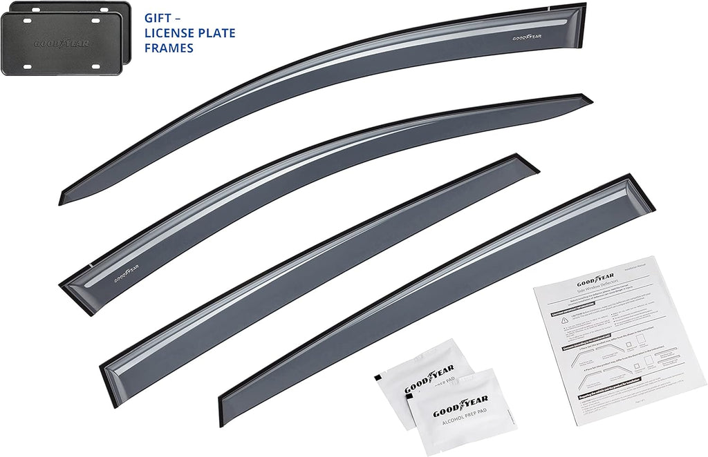 4 pcs Tape-on Side Window Deflectors for Toyota RAV4 2013-2018 SUV H5103