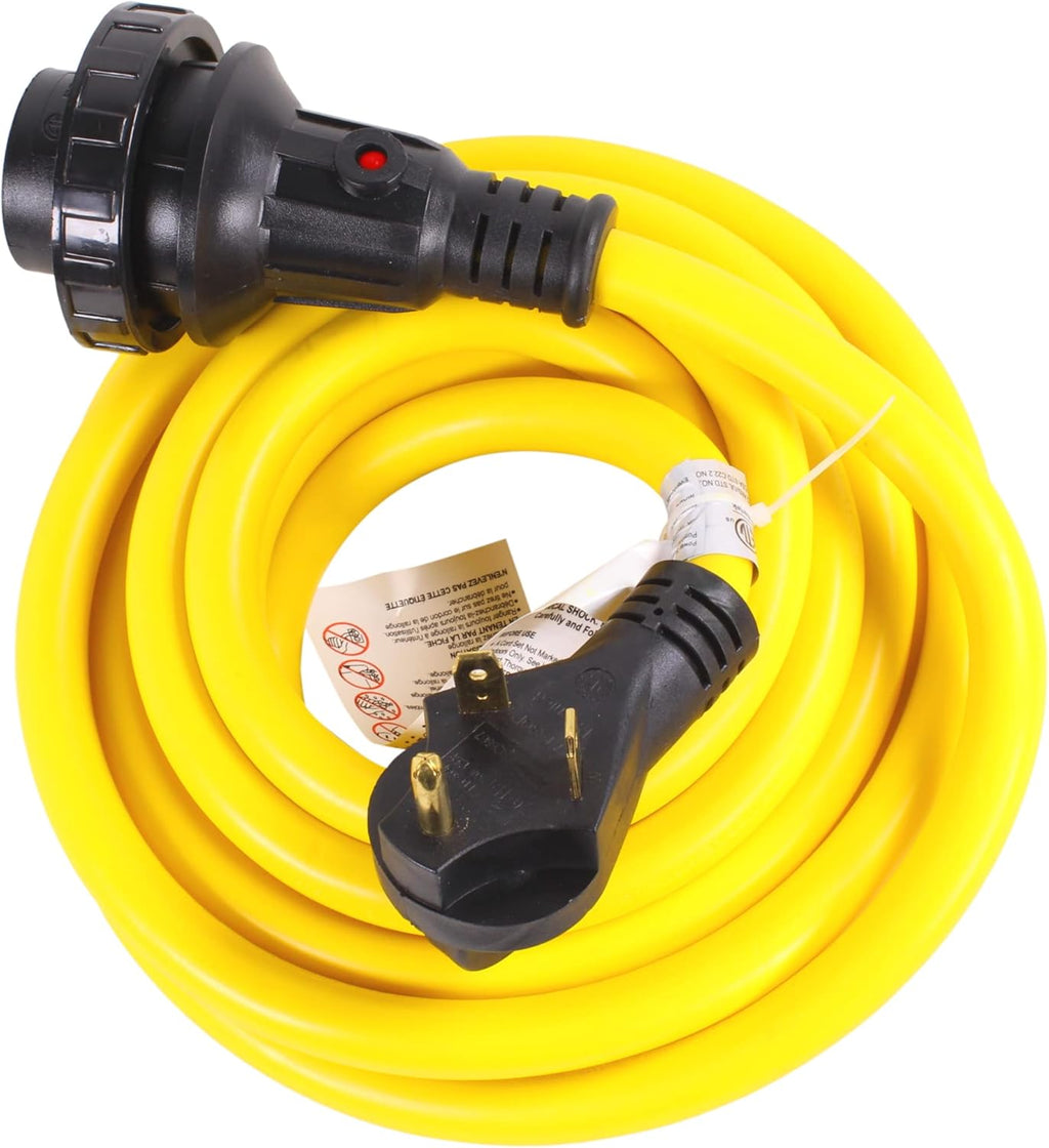 30A RV Power Extension Cord, 50 Feet, 125V, 30 AMP, Twist Lock Y20416