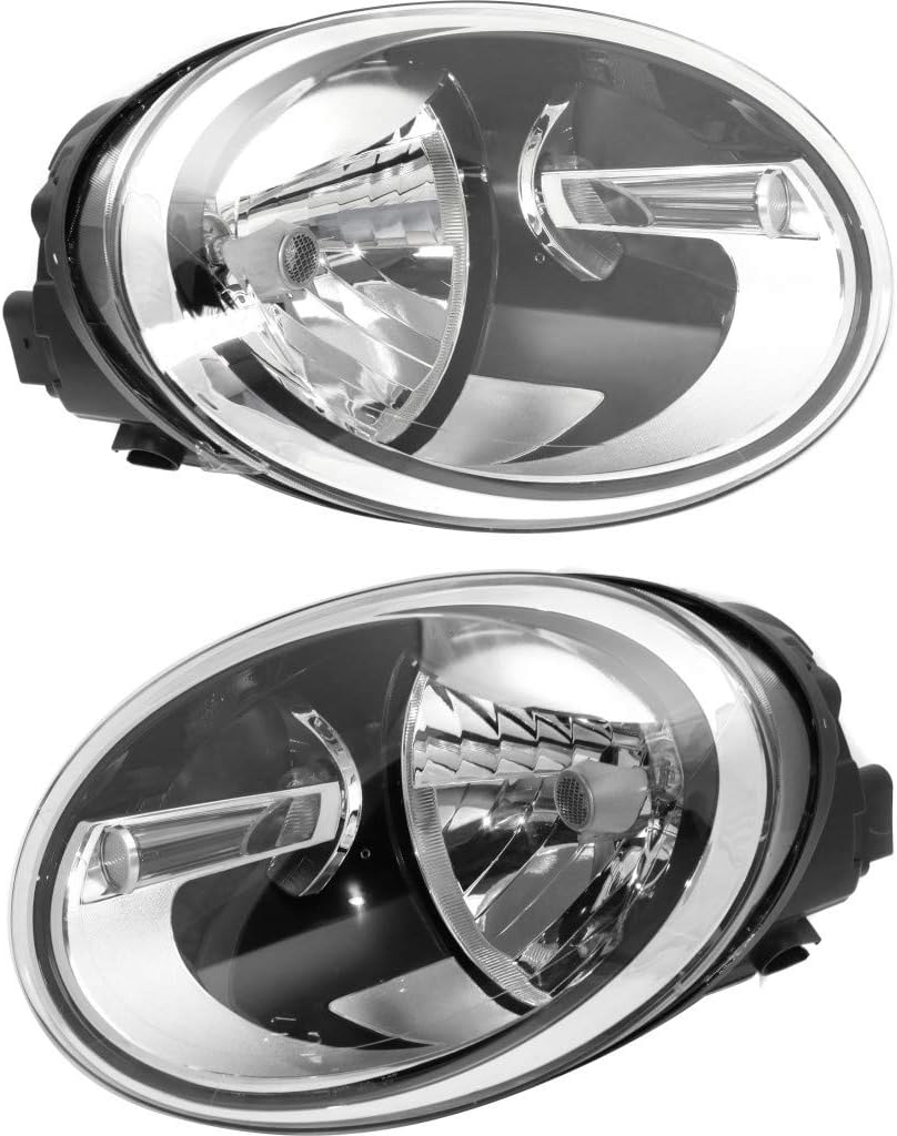 Volkswagen Beetle Headlight Assembly Pair Halogen F206