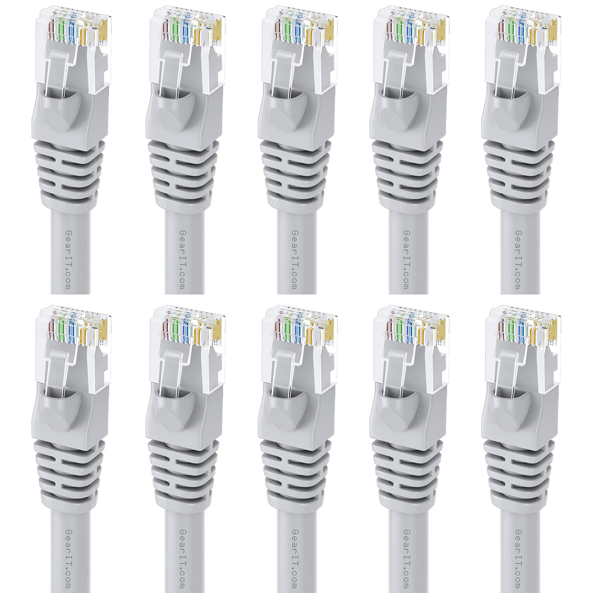 Cat 6 Ethernet Cable 3 ft (10-Pack) Orange Z601