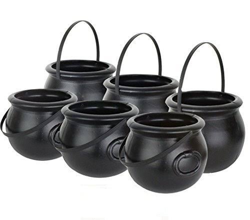Black Plastic Cauldron 20cm S8535