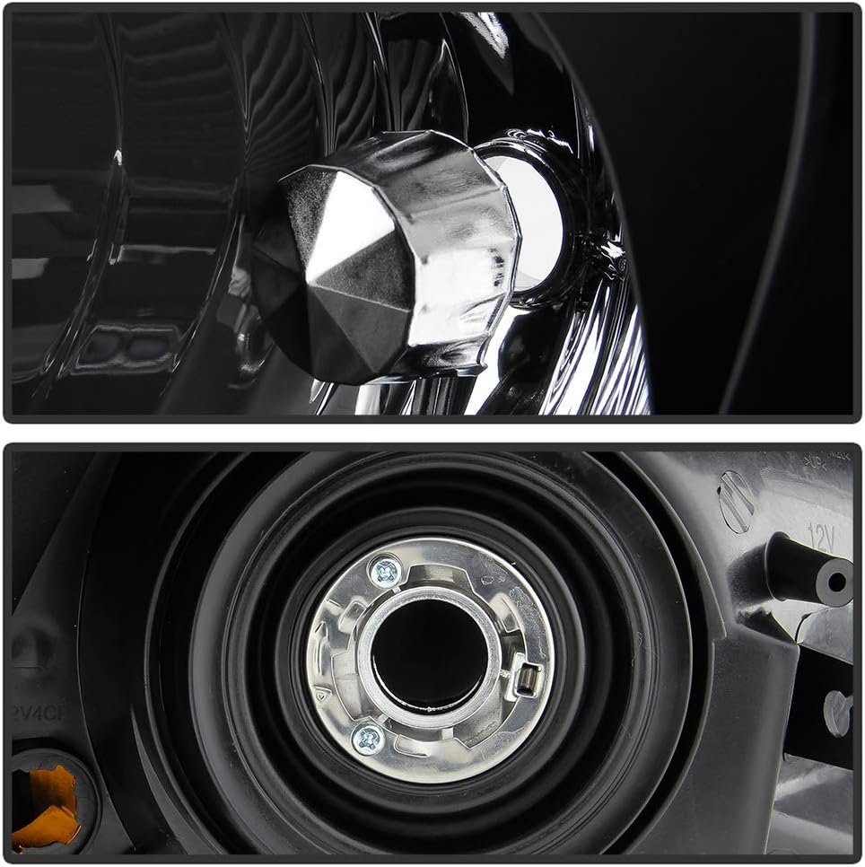 Black Housing Headlights Headlamps Assembly Y2659