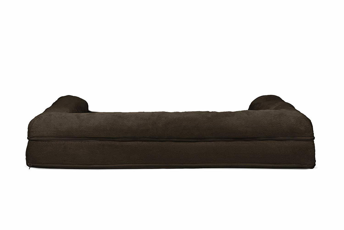 Orthopedic Ultra Plush Sofa-Style Pet Bed, Espresso, Jumbo V297