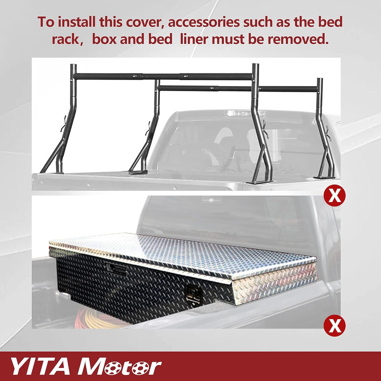 Soft Tri-fold Truck Bed Tonneau Cover for 6.5 ft Bed T5894