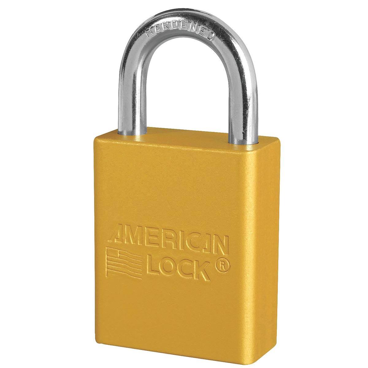 Yellow Lockout Padlock, 1-7/8x22h, pk6 Q969827