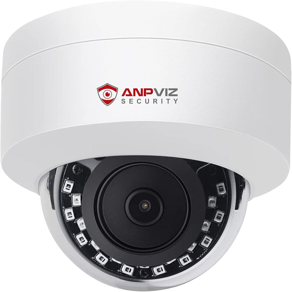 5MP PoE IP Dome Camera with Microphone Outdoor Night Vision 98ft Weatherproof IP66 Wide Angle 2.8mm W98255
