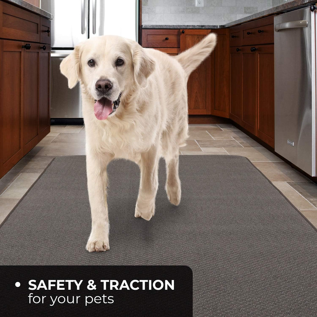 Gray 6 Feet X 36 Inches Skid-Resistant Carpet Runner Q238528