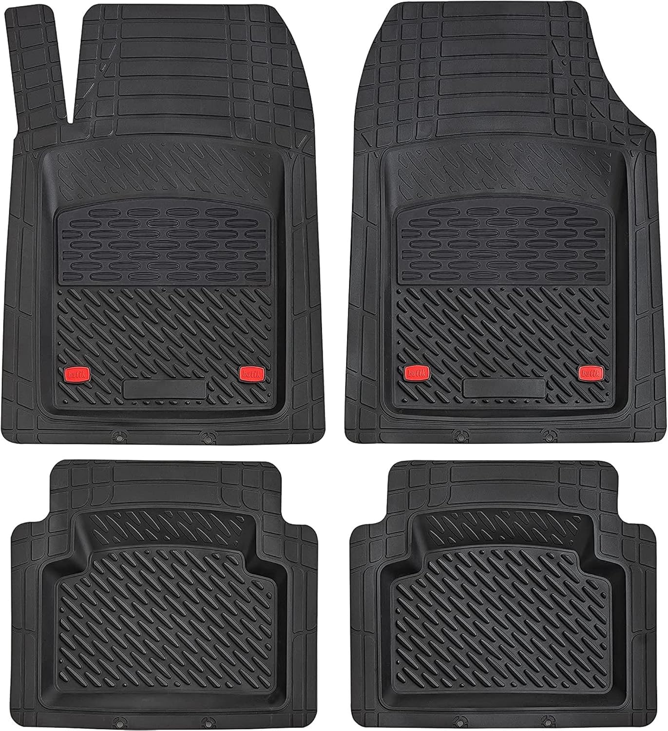 Silver 5-Piece Heavy-Duty Automotive Floor Mat Z786441