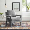 Gray Crushed Velvet Armchair K5765